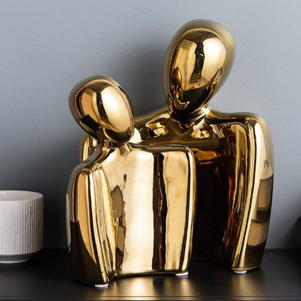 Nestled "Abstract Embrace" Modern Ceramic Figurines - The Finishing Touch Decor