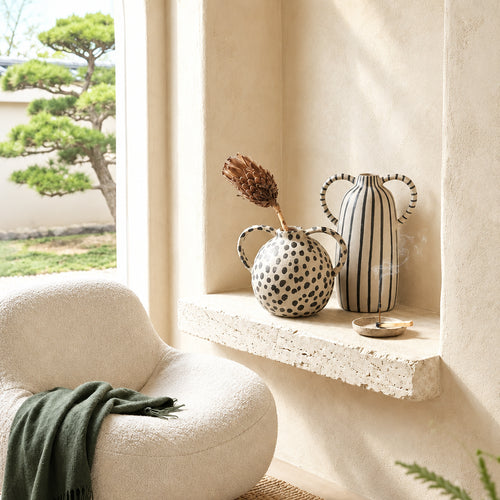 Handmade Wabi Sabi Ceramic Pitcher Vases