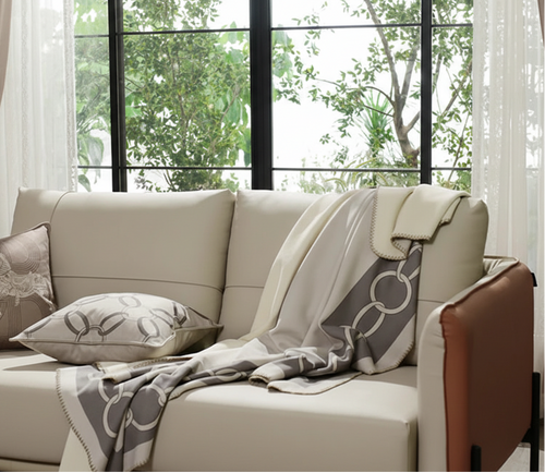 Chain Link Border Elegant Throw Blanket - The Finishing Touch Decor