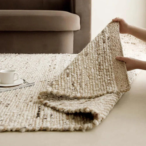 Handmade Woven Wool Textured Area Rug