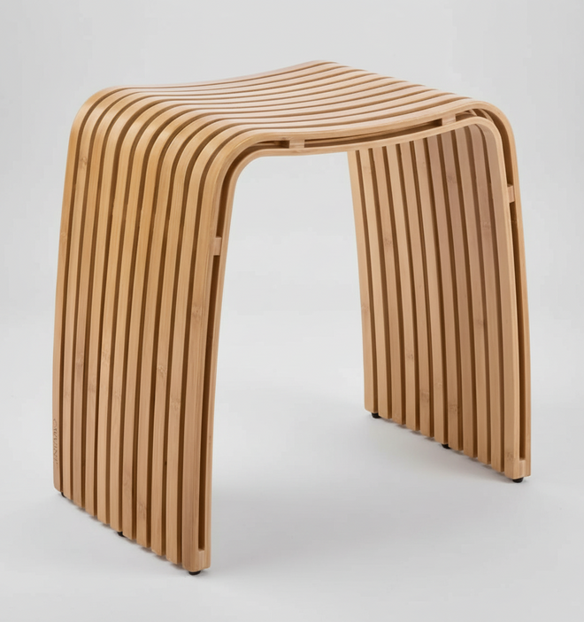 Waterproof Bamboo Accent Table, Stool