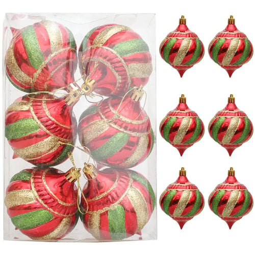 Shatterproof Metallic Painted Christmas Balls 6pcs