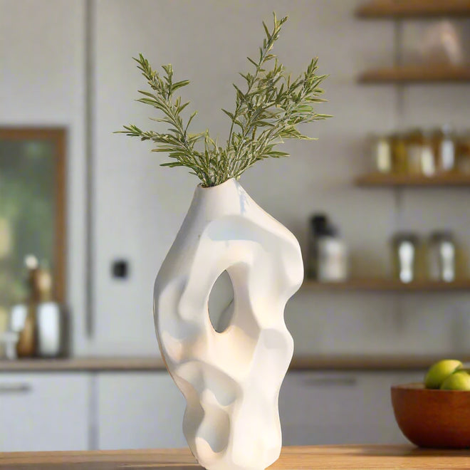 CAPIRON 37cm Nordic Ceramic Vase Abstract Pampas Grass Dried Flower Living Dinning Room Cabinet Office Desktop Decoration Gift