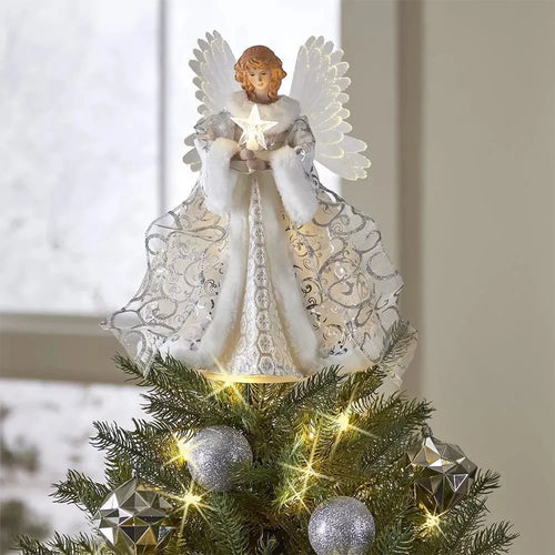 Glowing Angel LED Christmas Tree Topper Ornament