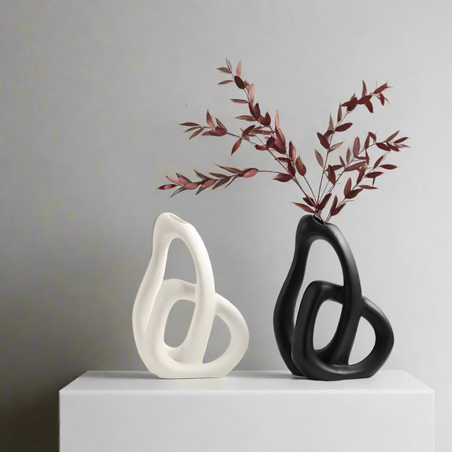 CAPIRON-Abstract Ceramic Vase, Flower Arrangement, Living Room, Table Office, Home Decoration Accessories, Interior Pampas Grass