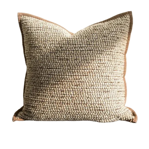 Striped hemp throw pillow cover from The Finishing Touch Decor, featuring a luxurious design for cozy home decor.