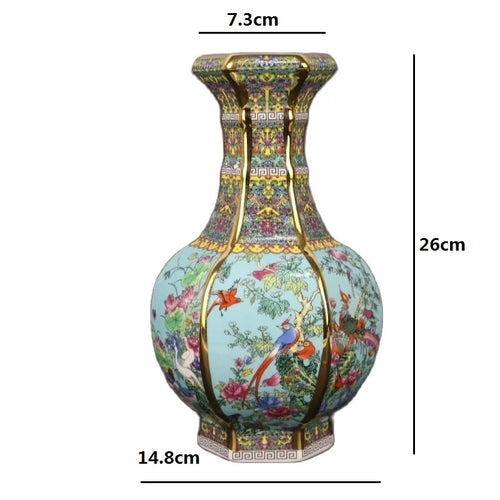 Royal Chinese Porcelain Decorative Flower Jingdezhen Vase - 26cm - The Finishing Touch Decor