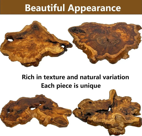 Small Live Edge Natural Wood and Metal Side Table - The Finishing Touch Decor