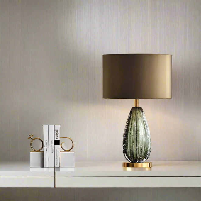 Living Room Oversized Glass Table Lamp Bedroom Home Decoration Modern Atmosphere Bedside Table Simple Lighting Desk Lamp