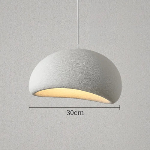 Nordic Dining Room chandelier wabi-sabi E27 oval cap suspension pendant led bedroom living room white home decoration lamp