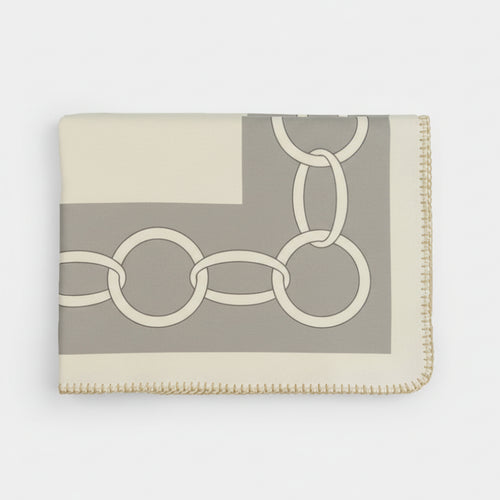 Chain Link Border Elegant Throw Blanket - The Finishing Touch Decor
