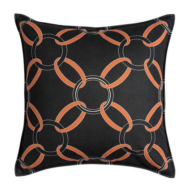 Modern Chain Link Pattern Throw Pillow Cover - The Finishing Touch Decor