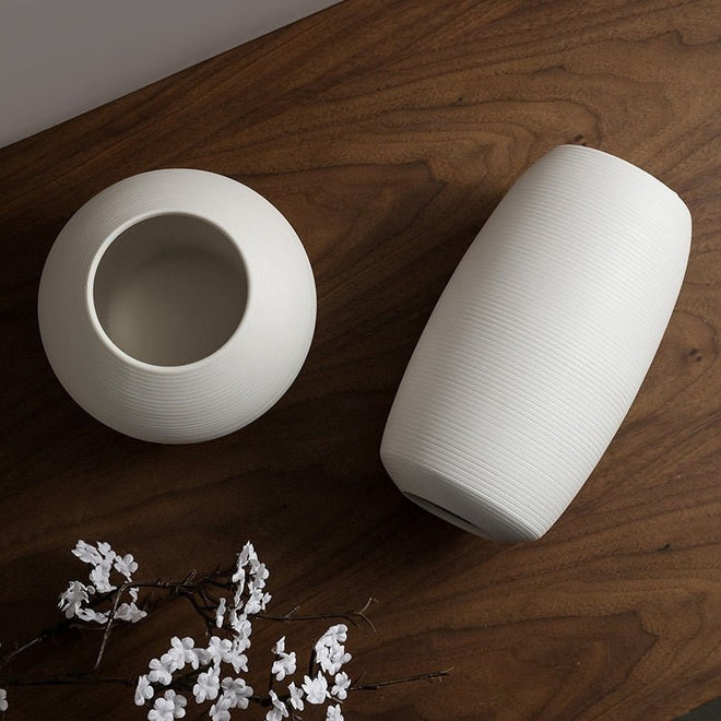 Brushed Handmade Ceramic Modern Minimalist Vases - The Finishing Touch Decor