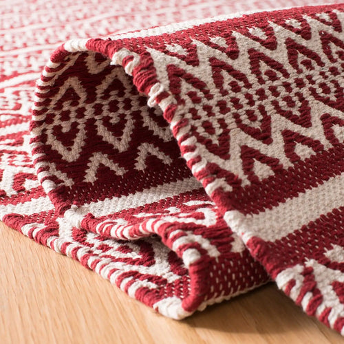 Handmade Ikat Woven Bohemian 4x6ft Cotton Rug