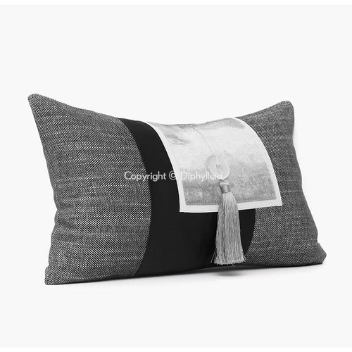 Diphylleia Swedish Style Luxury Decorative Cushion Cover High End Patchwork Textured Throw Pillowcase For Chalet Condo Apartment