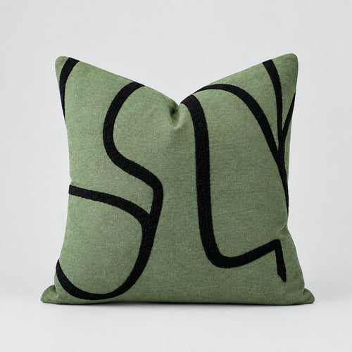 Modern decorative throw pillow case by DAVINRICH New York with luxury thread stripes, geometric embroidery, urban home decor cushion cover
