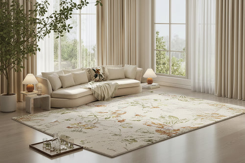 French Style Pastoral Floral Pattern Area Rugs
