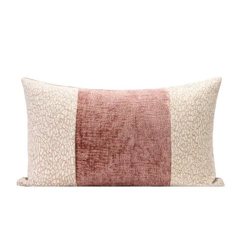 Luxury Pink Tangerine Textured Throw Pillow Covers