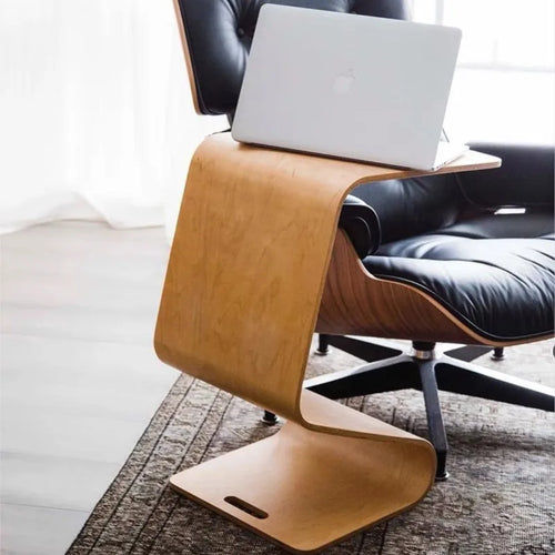 Scandi Minimalist Small N-Frame Wood Stand End Table - The Finishing Touch Decor