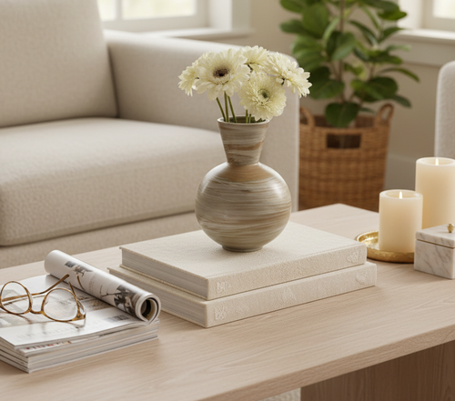 Freeform Brushed Rough Ceramic Bud Vases