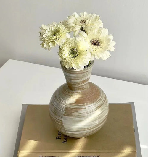 Freeform Brushed Rough Ceramic Bud Vases