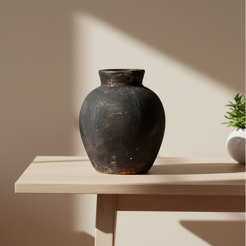 Rustic Terracotta Ceramic Vase Wabi Sabi Bud Vase - The Finishing Touch Decor