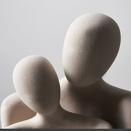 Nestled "Abstract Embrace" Modern Ceramic Figurines - The Finishing Touch Decor
