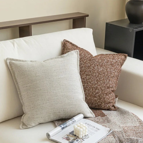 Warm Neutral Color Ensemble of Throw Pillow Covers - The Finishing Touch Decor