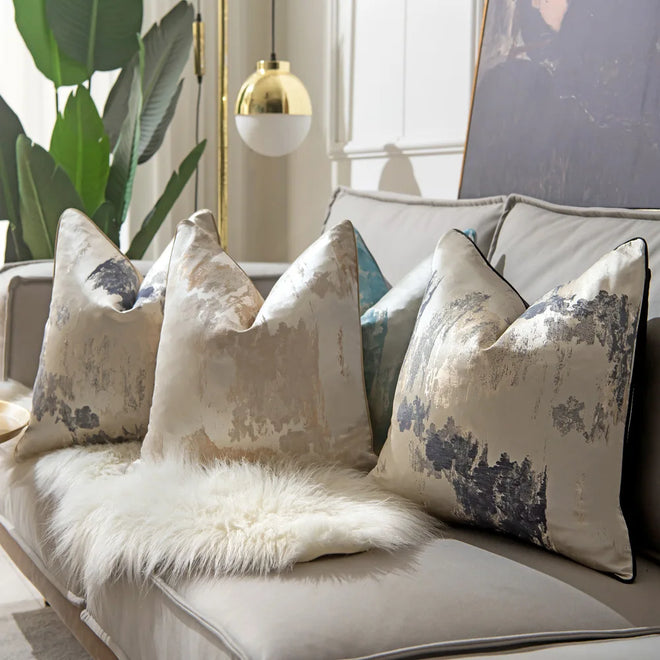 Luxury Metallic Pattern High-end Throw Pillow Covers