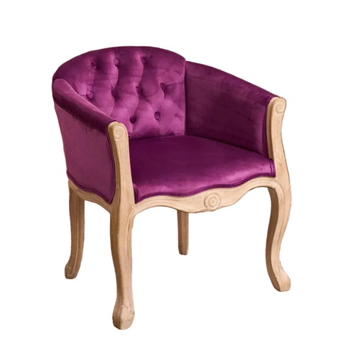 Solid wood antique American country accent chair with curved armrests and vintage finish, ideal for small furniture decor.