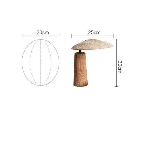 Bamboo Wood Japandi Fabric Art Table Lamp - The Finishing Touch Decor
