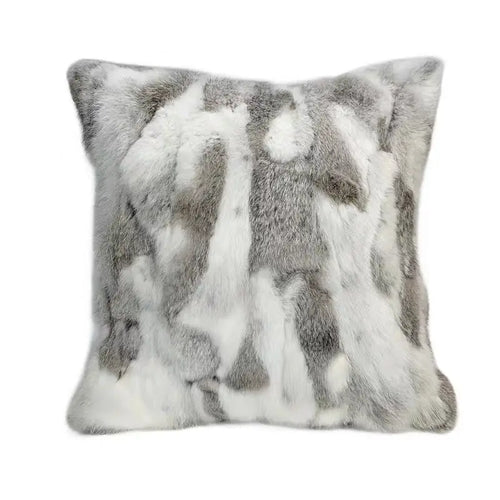 Soft Authentic Rabbit Fur Throw Pillow Covers