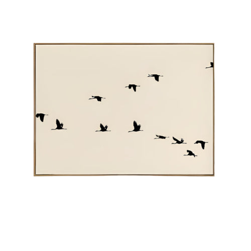 Minimalist Horizontal Black Flying Birds Silhouette Animals Poster Canvas Painting Wall Pictures Home Liviong Room Decor Gift - The Finishing Touch Decor