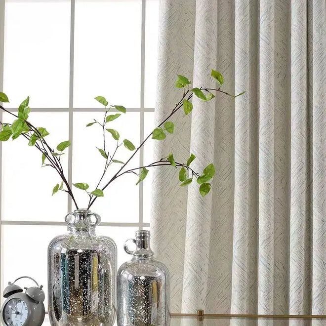 Light luxury chenille blackout curtains, simple modern study room, bedroom bay window, living room floor-to-ceiling window