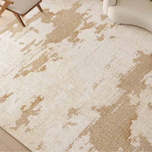 Striped Beige Carpet Comfortable Easy Clean Living Room Carpets Cream Luxurious Decorative Rug French Bedroom Bedside Rugs Tapis