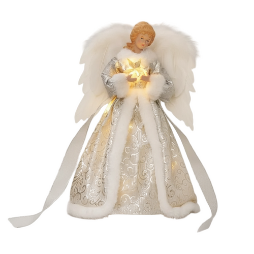 Christmas Angel Tree Topper with 8 Lights Modes