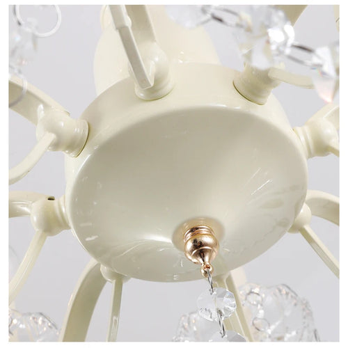 French White Crystal Retro Chandelier and Sconce Lighting - The Finishing Touch Decor