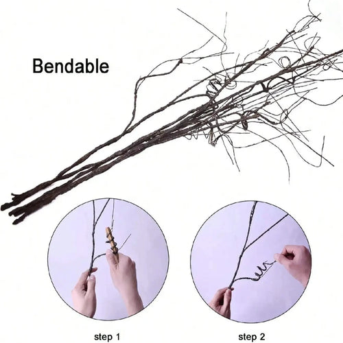 Lifelike Curly Dried Artificial Willow Branches - The Finishing Touch Decor