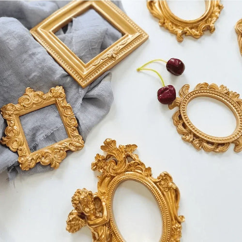 European Baroque Style Gold Resin Photo Frames
