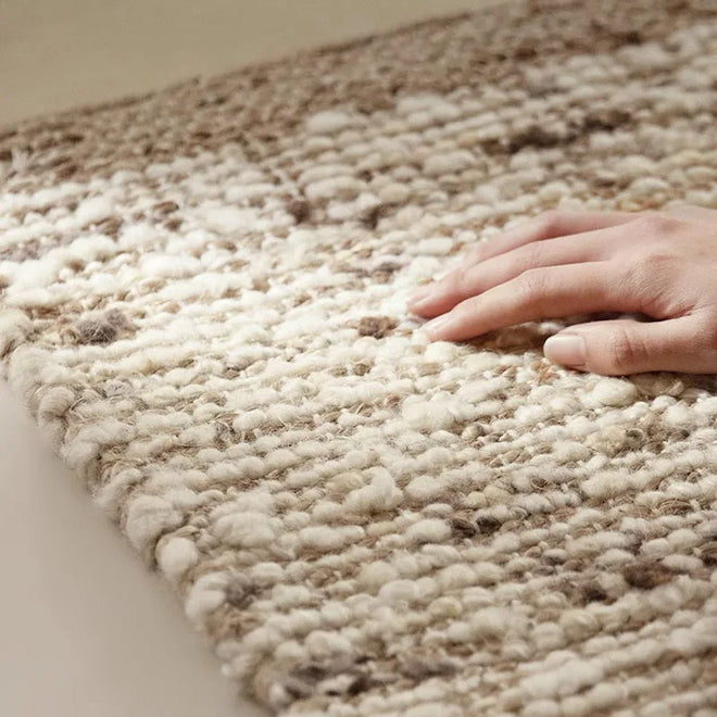 Handmade Woven Wool Textured Area Rug