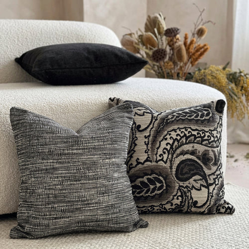 Paisley Pattern Textured Luxury Throw Pillow Covers