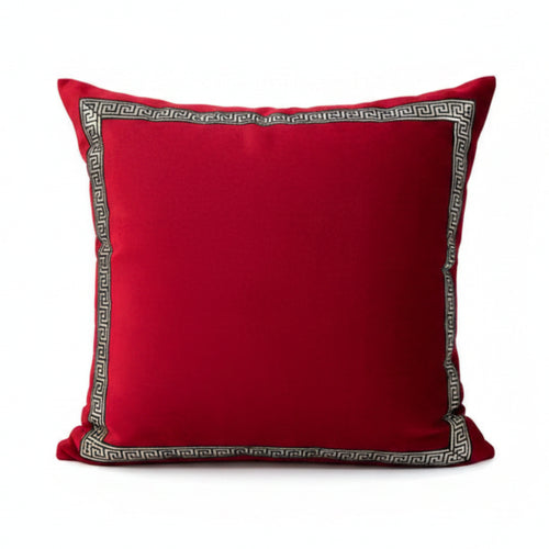 Luxury Velvet Greek Key Pattern Throw Pillow Covers