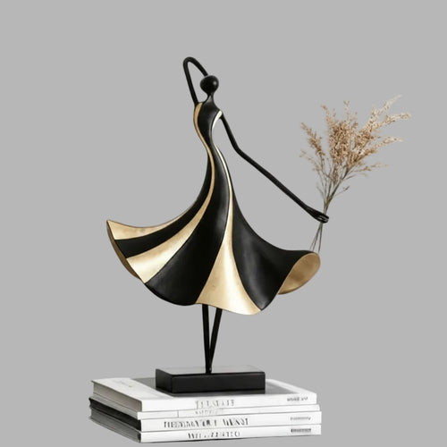 Creative ironwork female sculpture wine rack by The Finishing Touch Decor, modern home decor and office desktop decor.