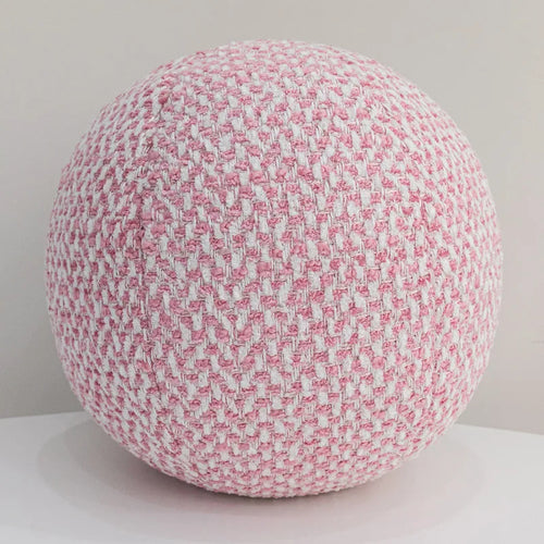 Spherical Pillow Round Cushion Luxury Ball Shaped Solid Color Stuffed Soft Pillow for Sofa Office Waist Rest Throw Pillow Decor