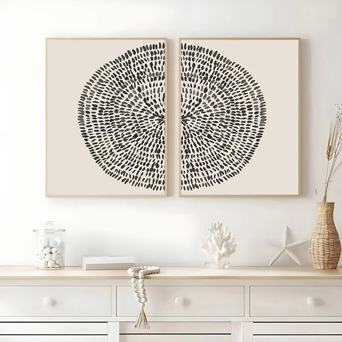 Nordic Minimalist Tree Ring Canvas Print Wall Art
