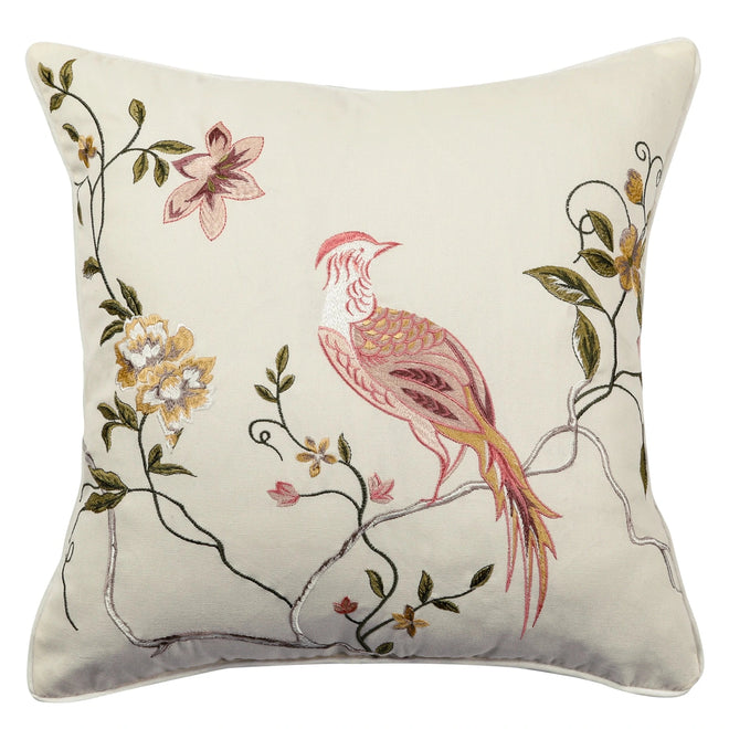 1Pc Decorative Pillowcase Flowers Embroidered Throw Pillow Covers Farmhouse Cotton Pillow Cushion Cases Home Decor