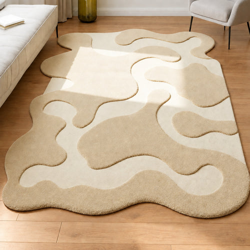 Irregular Wave New Zealand Wool Area Rug