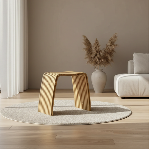 Waterproof Bamboo Accent Table, Stool