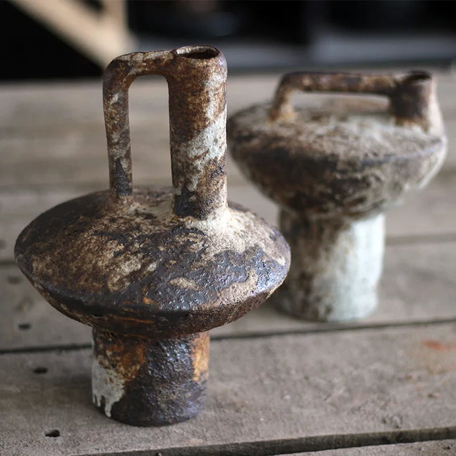 Aged Jingdezhen Ceramic Rough Pottery Vases - The Finishing Touch Decor