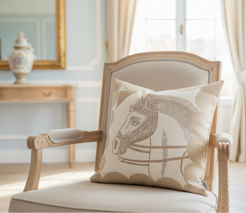 French luxury chenille throw pillow cover by The Finishing Touch Decor with soft, textured chenille fabric in a stylish design
